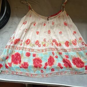 Billabong Floral Strappy Top with Red and Blue